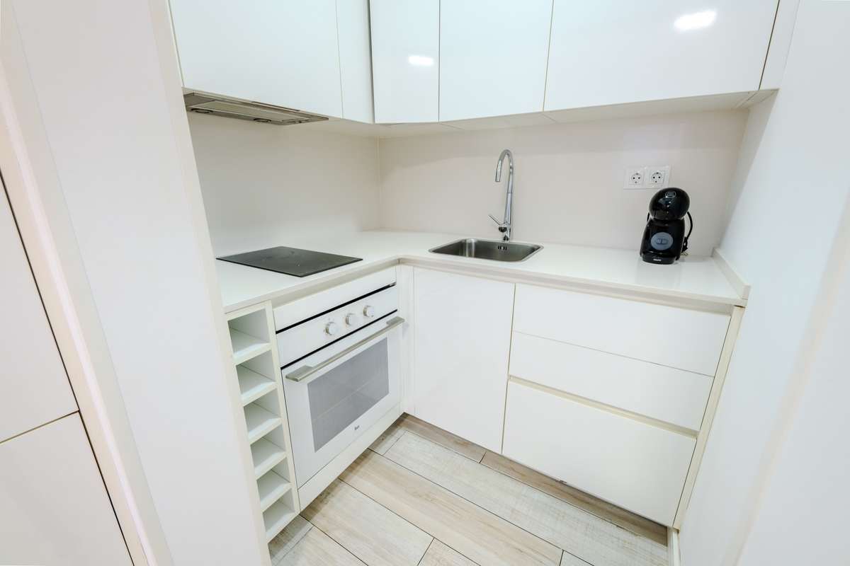 Estudio con cocina equipada del Castell Beach Aparthotel en Castelldefels